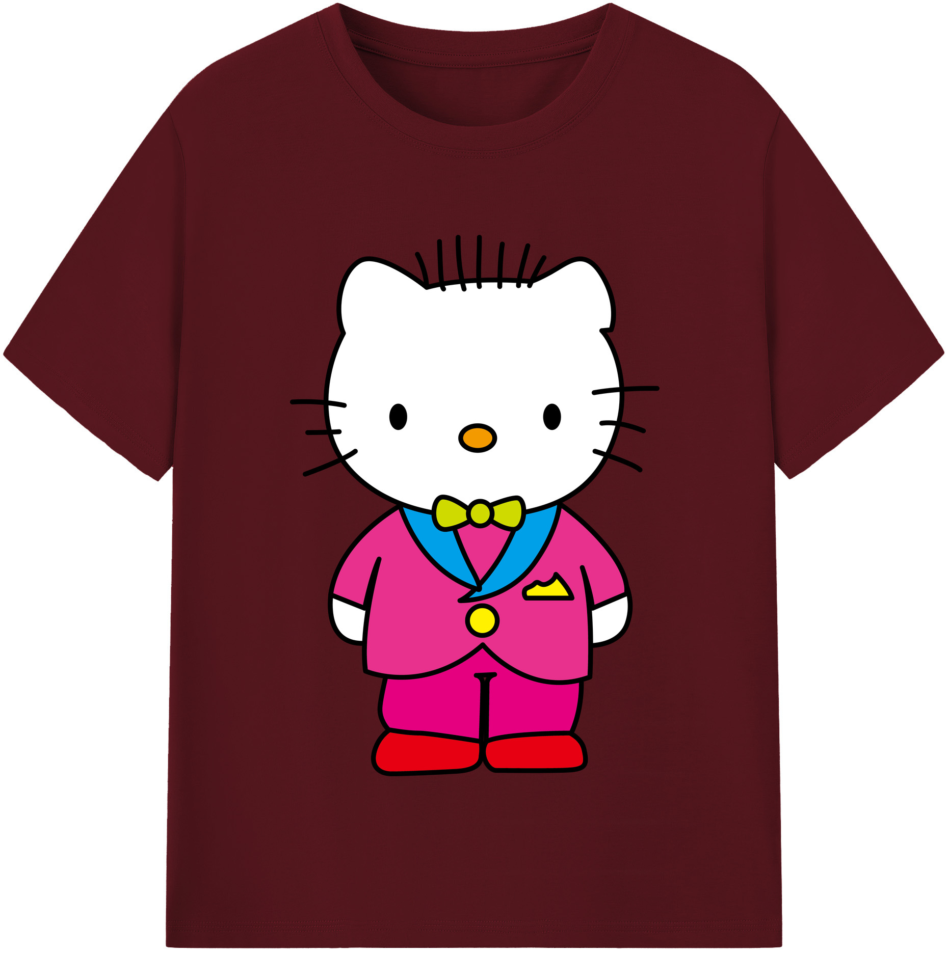 （画像用） Hello Kitty ハローキティ 綿100％半袖Tシャツ（フロントプリント）